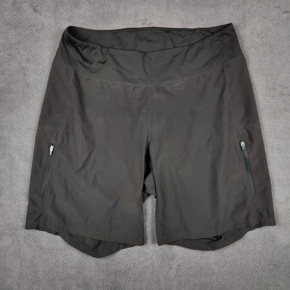 Patagonia Tyrolean Bike Shorts Womens 12 Black Mountain Biking Zip Pockets 31x9